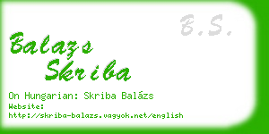 balazs skriba business card